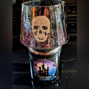 Yankee Candle Black Skull Candle Shade Fits Single Wick Original Jar New 2025